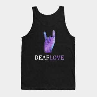 Deaf Love The Sign Associated With American Sign Language Tank Top